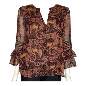 Hinge Nordstrom Sheer Top Sz Small